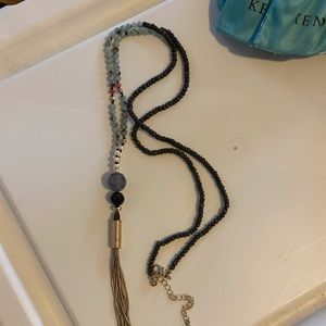 Beaded tassel necklace